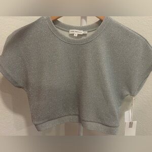 Good American NWT Metallic Crop Top